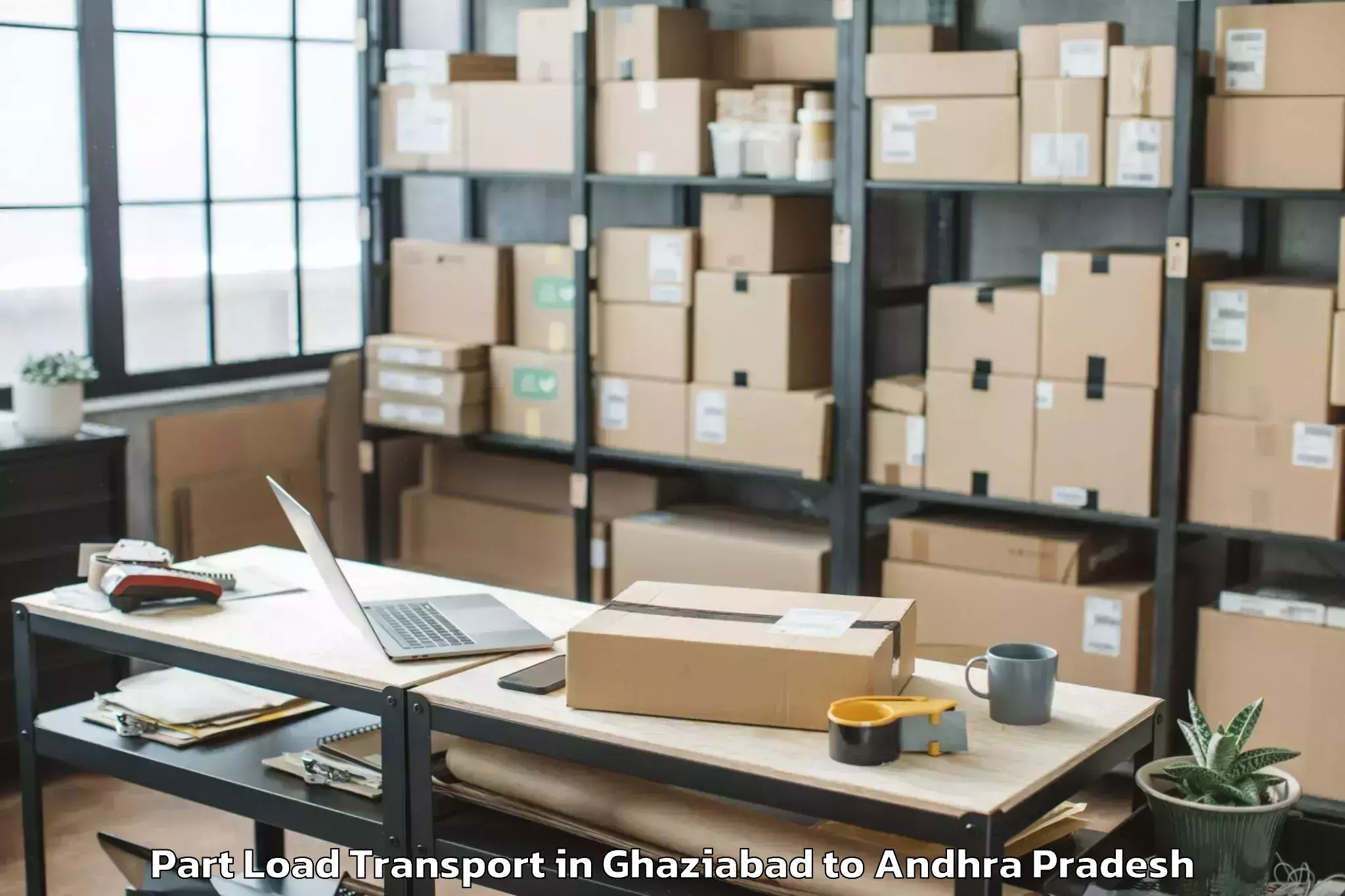 Professional Ghaziabad to Seetharamapuram Part Load Transport